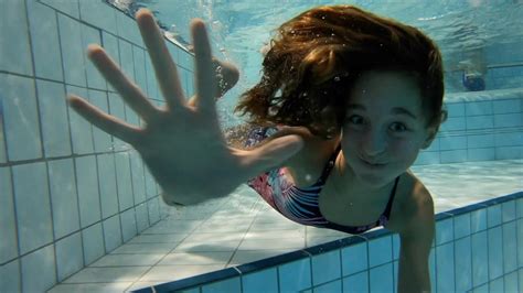 carla swimming underwater